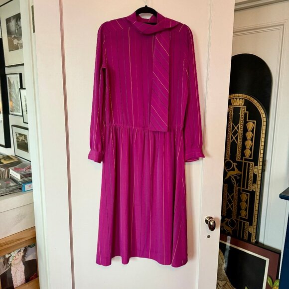 Dresses & Skirts - Vintage Purple Pinstripe Dress